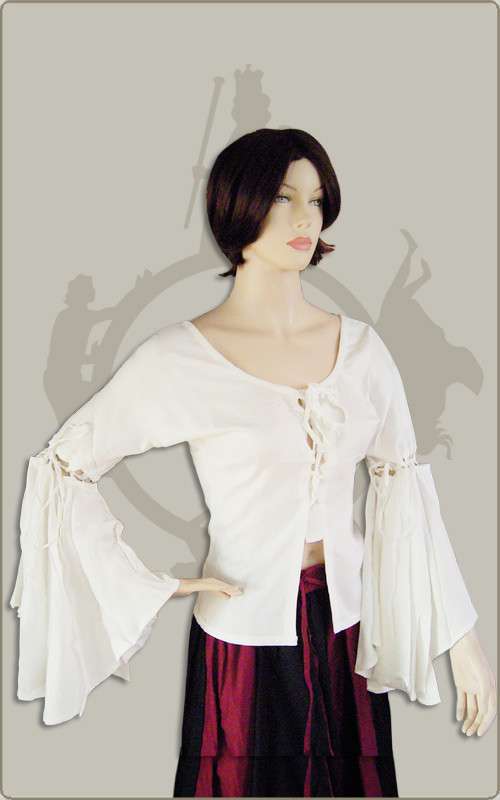 Bluse mit weiten Ärmeln