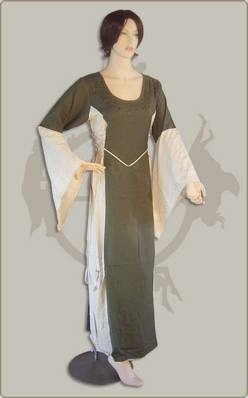 Besticktes Baumwollkleid...