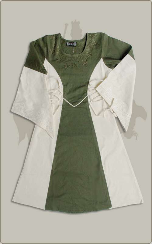 Besticktes Baumwollkleid...