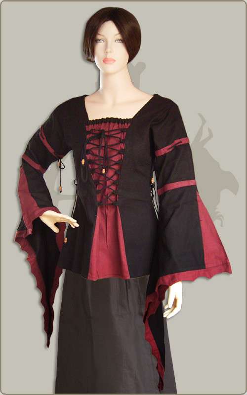 Zweifarbige Bluse mit...